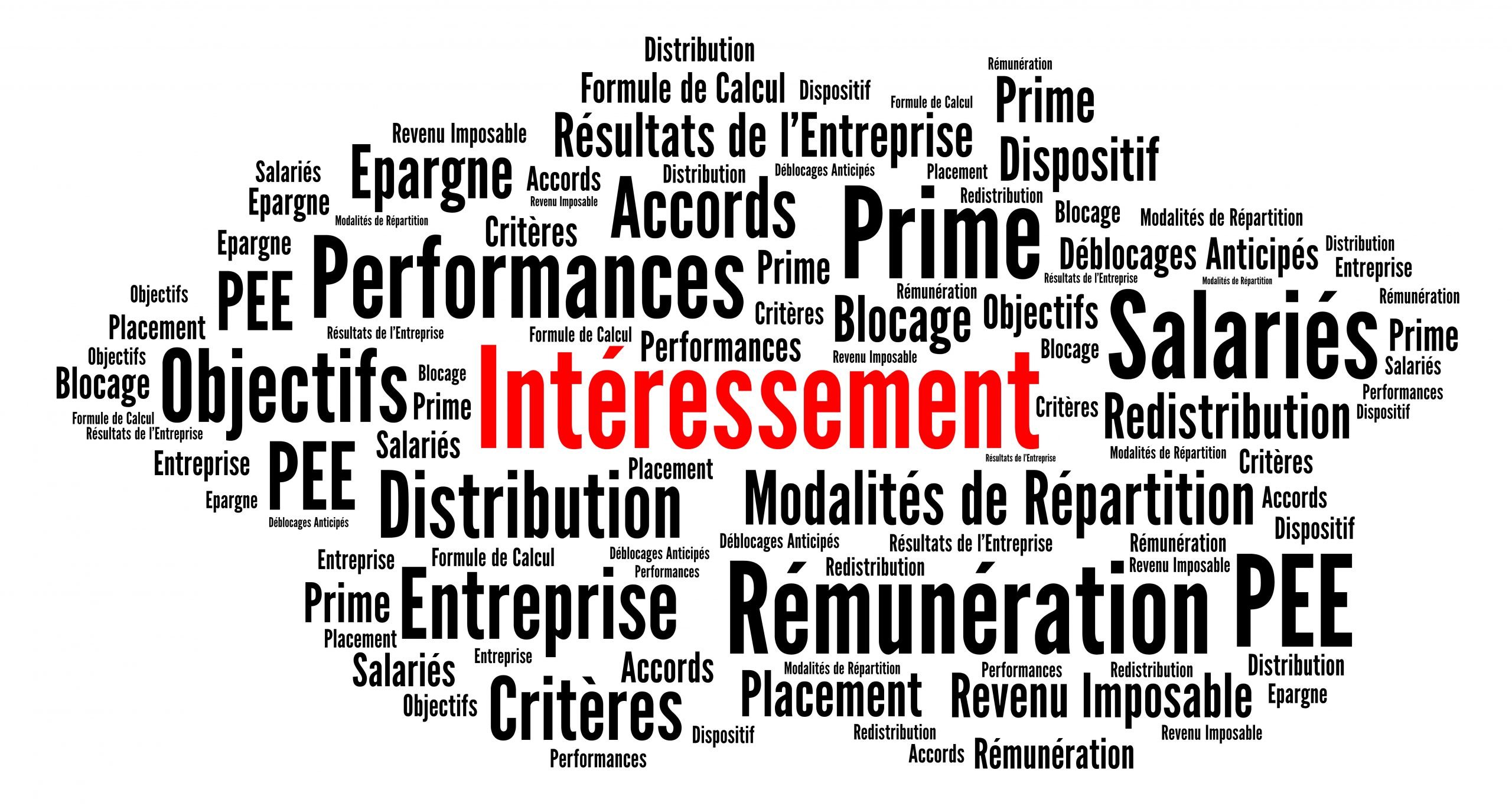 intéressement épargne salariale nuage de mots
