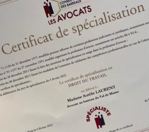 Aurélie LAURENT, une vraie avocate spécialiste en droit du travail !